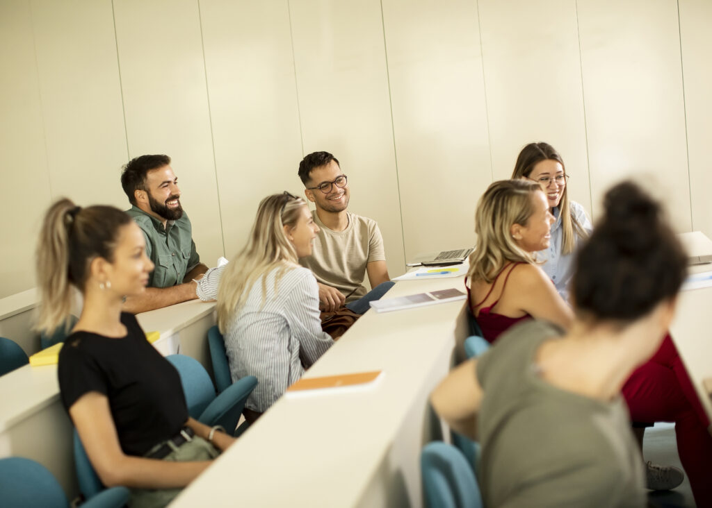 University srudents in the classroom